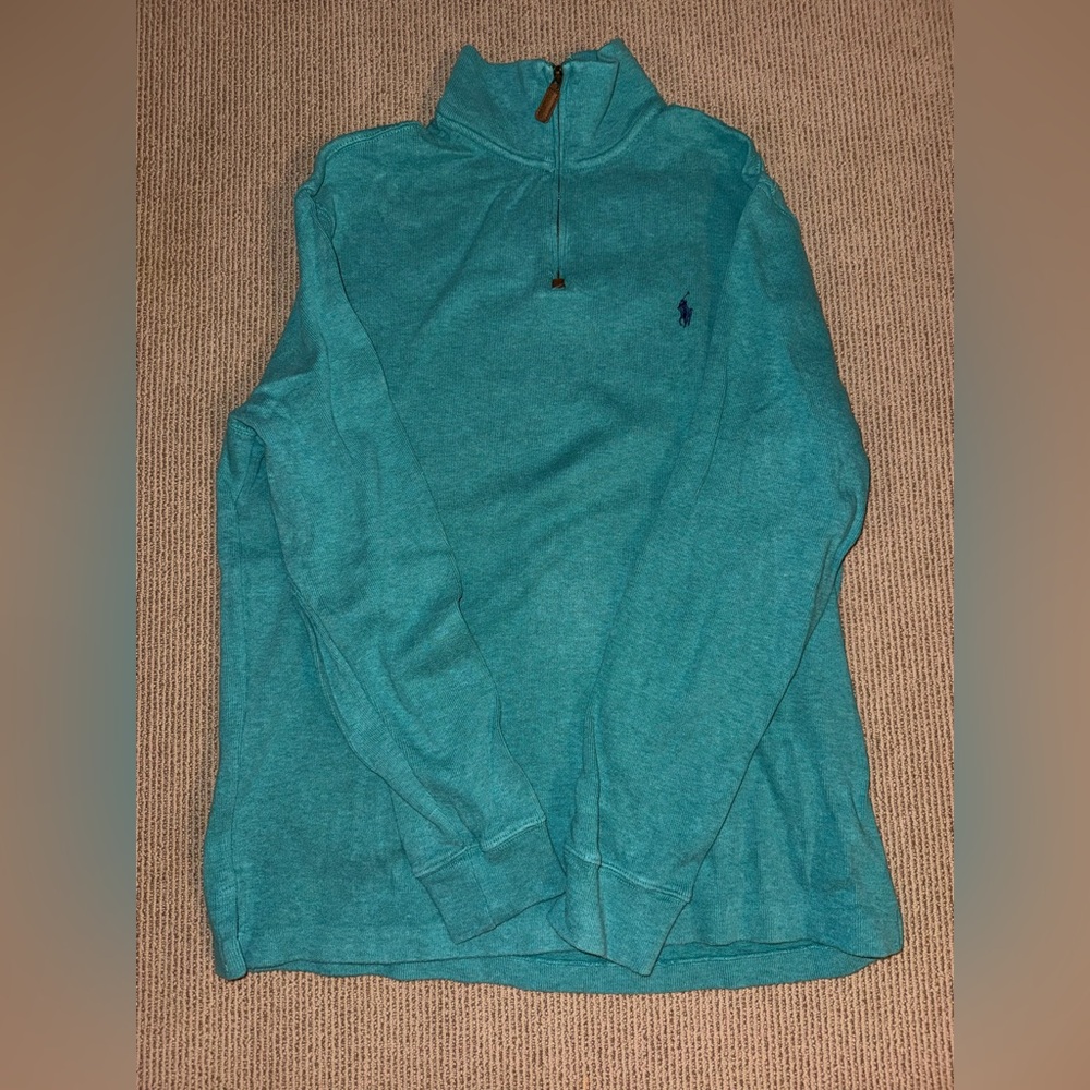 Polo by Ralph Lauren Teal Zip Up Sweater